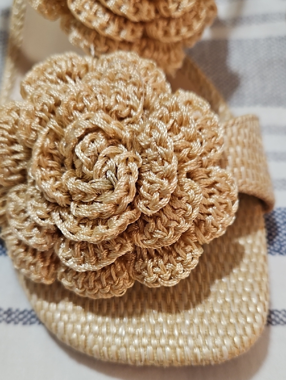 A New Day Tan Crochet Flower Sandals for Women - Picture 2 of 5